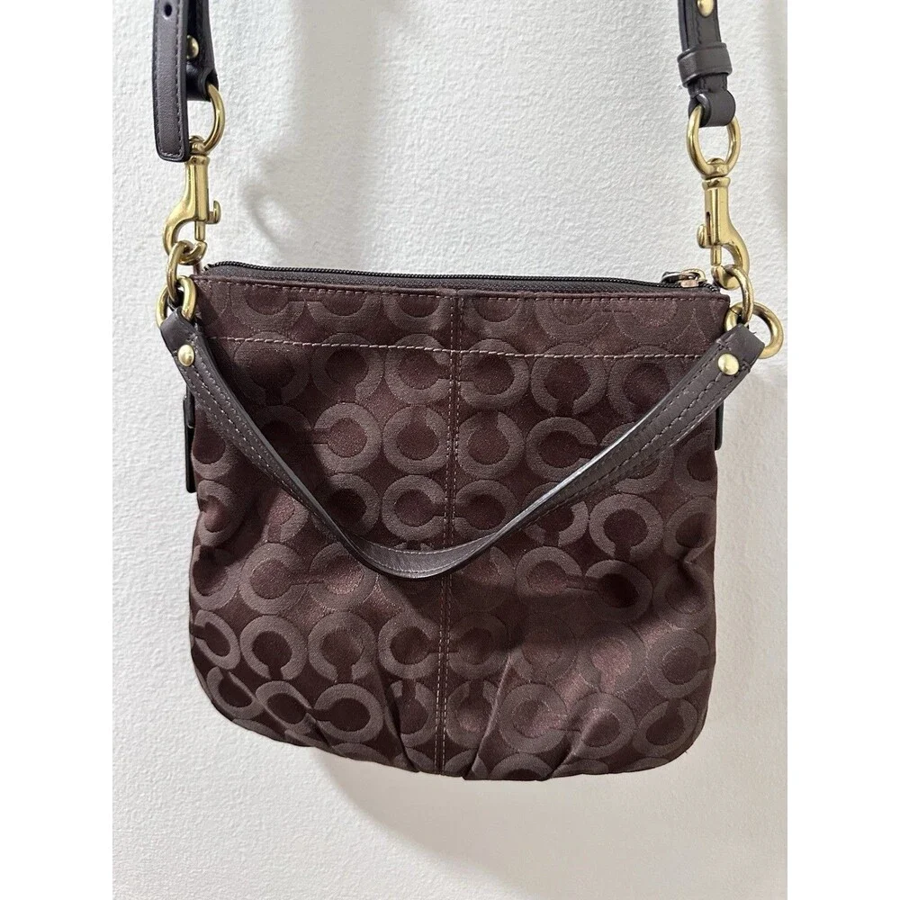 Coach Madison Med Dark Brown Crossbody Bag